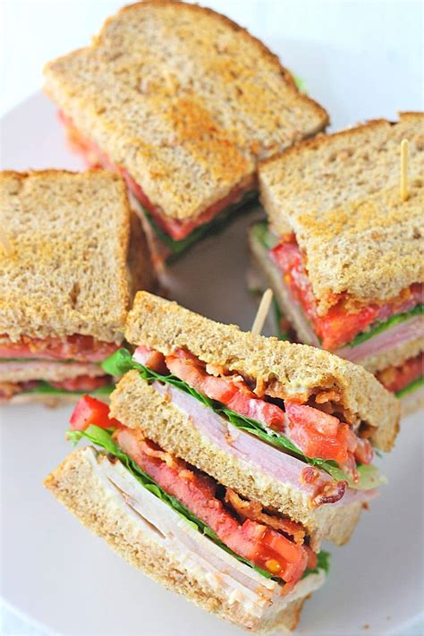 Ham and Turkey Club Sandwich • Now Cook This!