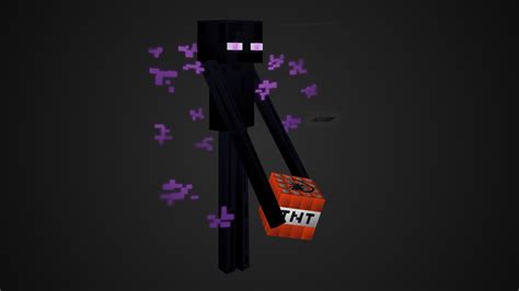 Enderman with TNT - Minecraft HD Wallpaper