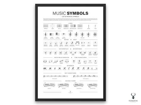 Music Symbols Print Music Terms Cheat Sheet Music Notes Chart - Etsy