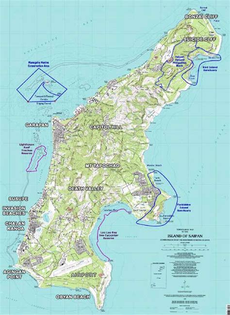 サイパン島の地図・Saipan Map