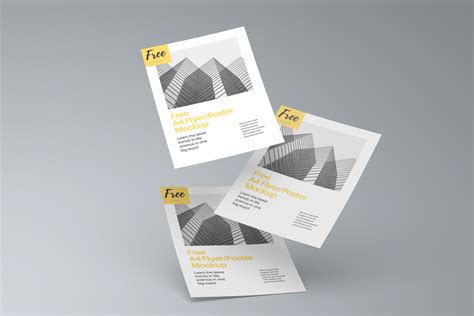 A4 Flyer Mockup Set - Mockup World