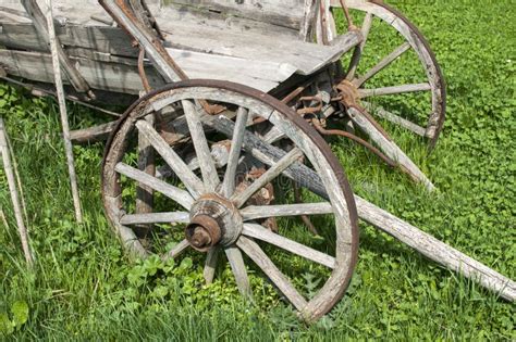 Old wooden cart wheels stock photo. Image of antique - 92793114