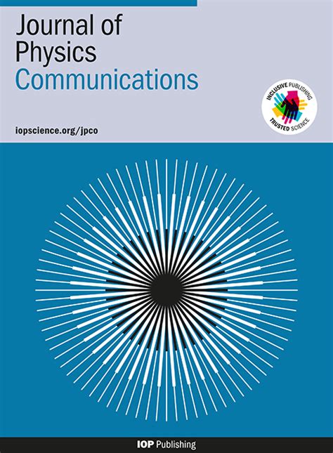 About Journal of Physics Communications - IOPscience - Publishing Support