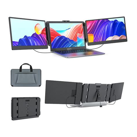 Portable Monitor Triple Screen Display Extender For Laptop