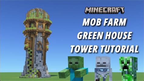 Minecraft Mob Farm Greenhouse Tower Tutorial [Aesthetic Farm] [1440p HD ...