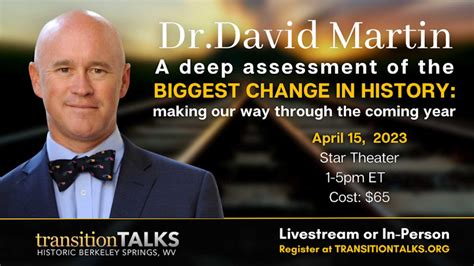 Dr. David Martin - A Deep Assessment of the Biggest Change in History: Making Our Way Through ...