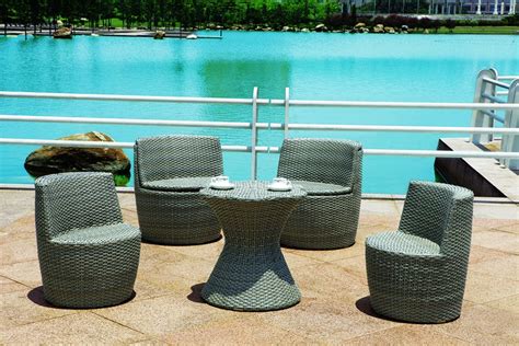 Amazon.com: Corfu Stackable 5-Pc Outdoor Table Set by Armen Li : Home & Kitchen