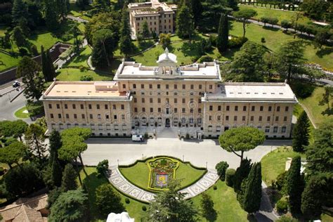 Vatican Gardens - Pope Residence Stock Photo - Image of history ...