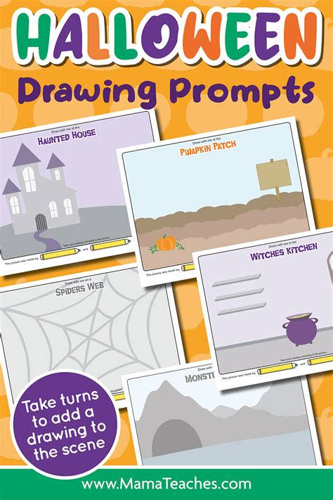 Halloween Drawing Prompts for Kids - Mama Teaches