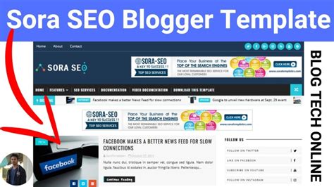 Sora SEO Blogger Template |Free Premium Looking & Fully Responsive|