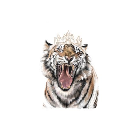 Regal Tiger Yawning | Poster By Veebaird07