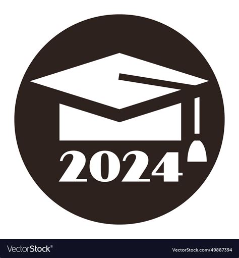 2024 - graduation class of 2024 graduation cap Vector Image