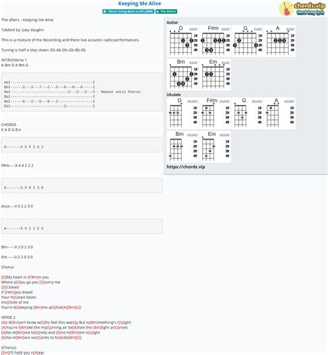 Chord: Keeping Me Alive - tab, song lyric, sheet, guitar, ukulele ...