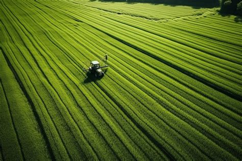 Premium AI Image | Taking care of the Crop Aerial view of a Tractor ...