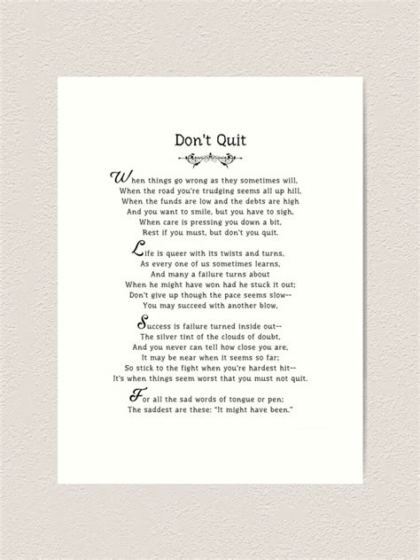 "Don't Quit poem by John Greenleaf Whittier - Powerful Motivational ...