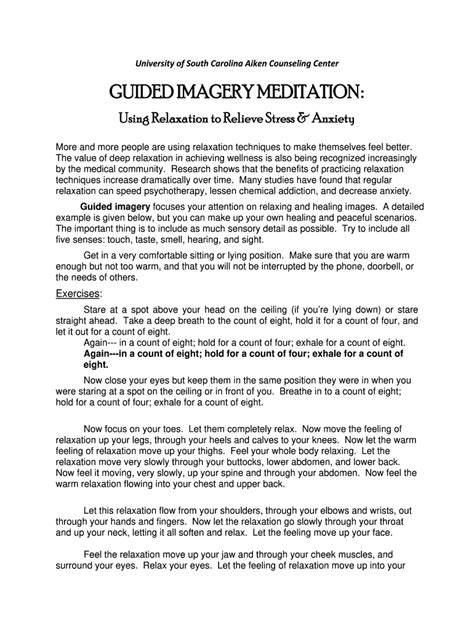 GUIDED IMAGERY MEDITATION:: Fill out & sign online | DocHub