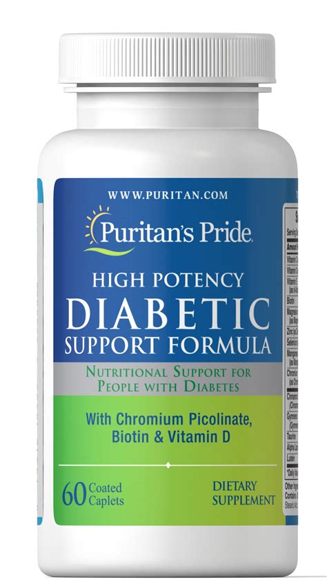 Diabetic Support Formula, 60 Caplets (4955) | Puritan's Pride