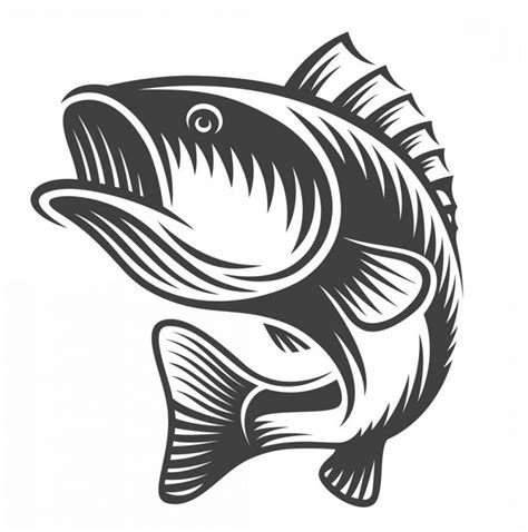 √ Fish Clipart Black And White Free