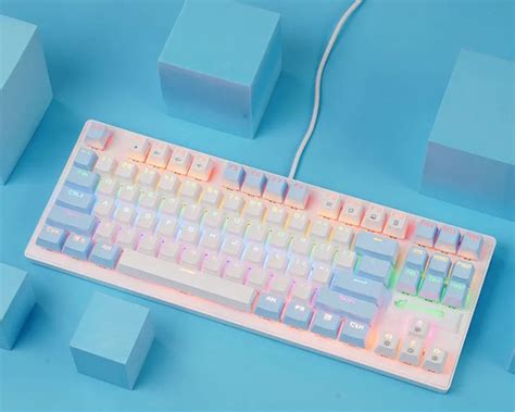 Pastel Lighting Keyboard 87 Keys USB Wired Gaming Keyboard - Etsy