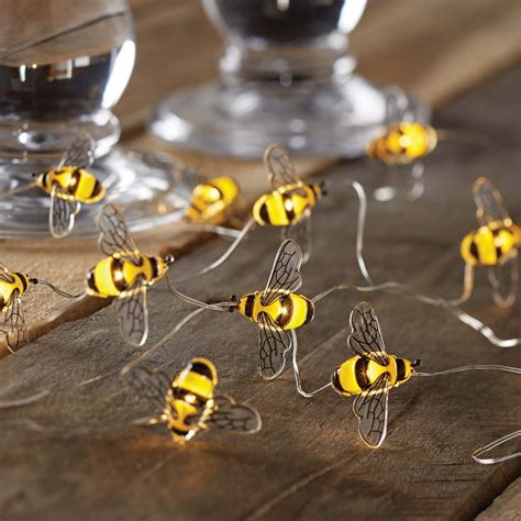 Mainstays 6ft Bumble Bee Indoor LED Fairy String Lights with Battery Operated Automatic Timer ...