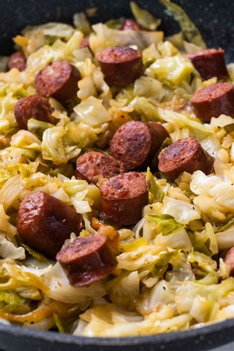 Fried Cabbage With Sausage - Brooklyn Farm Girl