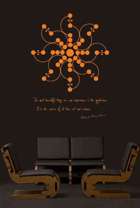 Science art physics Albert Einstein quote and crop field design vinyl wall decal for your lab ...