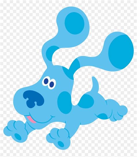 Blue's Clues Clip Art Running Clipart Png - Blues Clues Blue Jumping Transparent Png is high ...