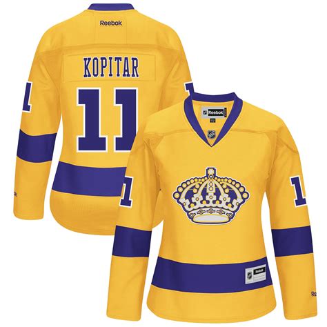 Reebok Anze Kopitar Los Angeles Kings Women's Gold/Purple Premier ...