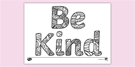 FREE! - Be Kind Colouring Sheet | Colouring Sheets