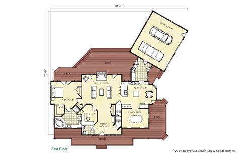 Mount Vernon Timber Frame Home Floor Plan - Beaver Mountain