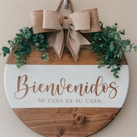 Bienvenidos Welcome Sign Entryway Sign Living Room Decor | Etsy