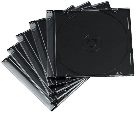 Slim CD Jewel Cases Transparent/Black 50 Pack - Hama | CPC