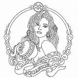 Wonderful Aquarius sketch template