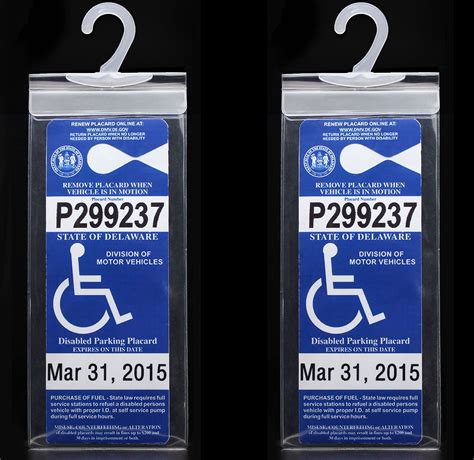 LotFancy Handicap Placard Holder with Plastic Hanger, 10.6 x 5 in, Pack of 2 - Walmart.com