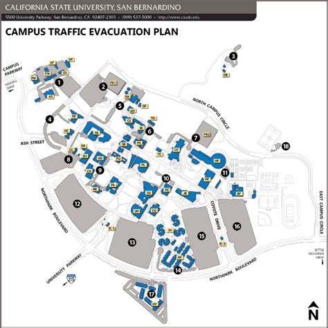 Traffic Evacuation Map | Emergency Management and Business Continuity | CSUSB