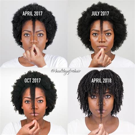 1 Year Natural Hair Growth Comparison - Black Hair Information | Afro hair growth, Natural hair ...