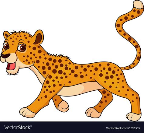 Vector illustration of Cute cheetah cartoon. Download a Free Preview or High Quality Adobe ...