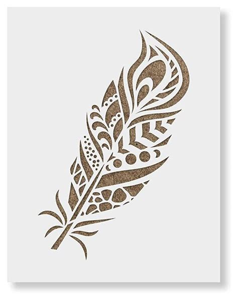 Feather Stencil Printable - Printable Word Searches