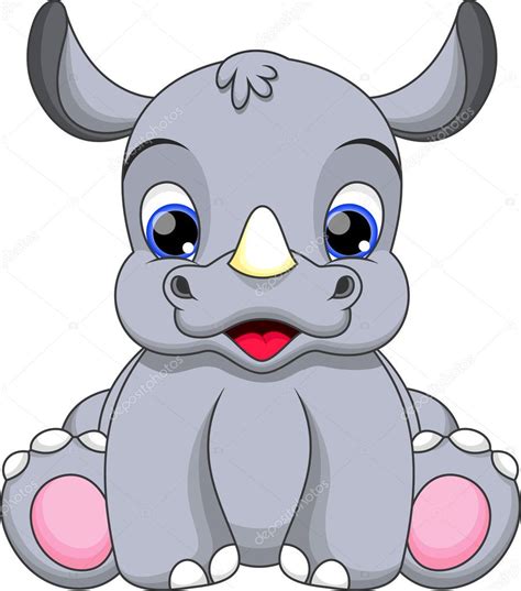 Cute baby rhino cartoon Stock Vector Image by ©irwanjos2 #38693463