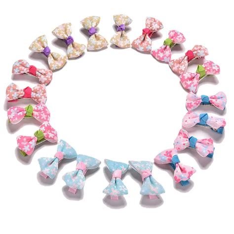 20pcs/lot 2019 Cute Baby Girl Hair Clips Mini Bowknot Hair Accessories Spot Infant Small Hairpin ...