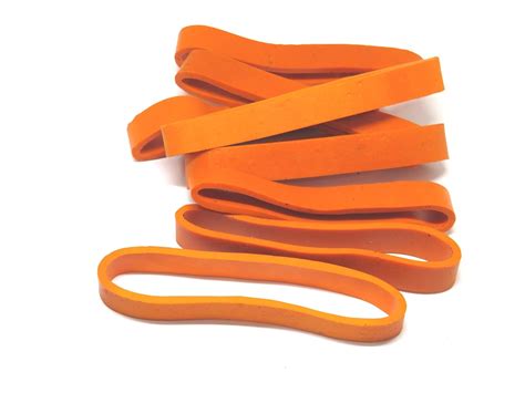 IMPRINT 9 MM Wide Orange 9 cm Long Rubber Bands, Big, Large, Extra Strong and Thick Rubber Bands ...