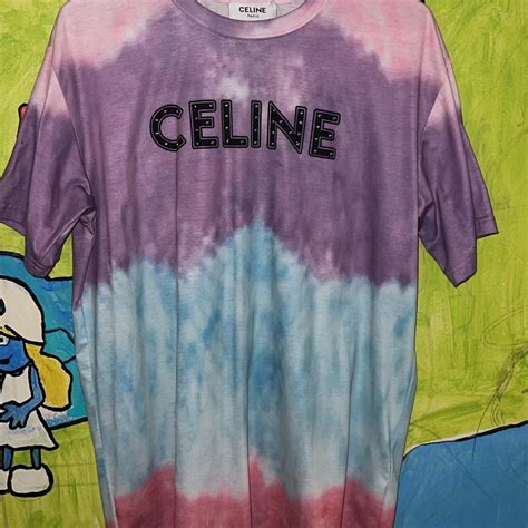 Celine tie dye tshirt still looks brand new... - Depop