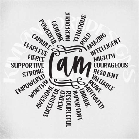 Affirming Words Svg I Am-affirmation Sun Positive Words Svg - Etsy Canada