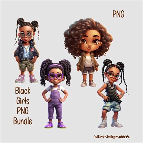 Hip Hop Kids Clipart Black Girls PNG, Kids Birthday Decor Boys ...