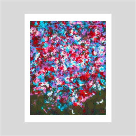 Abstract Painting - Raindrops on the Window, an art print by Bridget ...