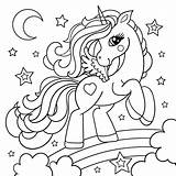 Unicorn Coloring Book Pages sketch template