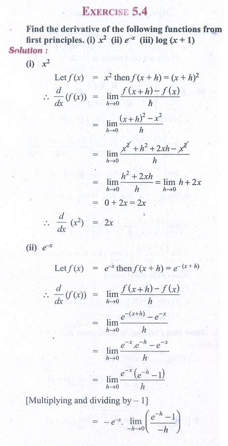 Exercise 5.4: Derivatives - Problem Questions with Answer, Solution ...