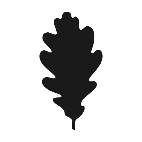 Silhouette oak leaf. Hand drawn autumn vector illustration. 15310793 ...