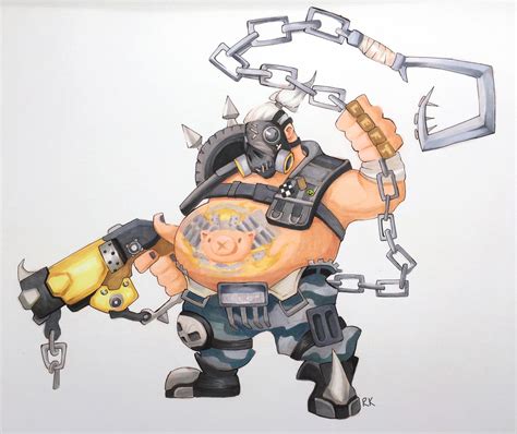 Roadhog Fan Art, Raquel Kidd | Overwatch, Roadhog overwatch, Fan art