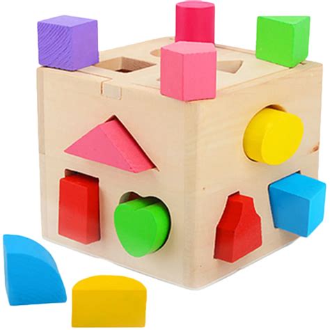 13 Holes Intelligence Box for Shape Sorter Cognitive and Matching ...